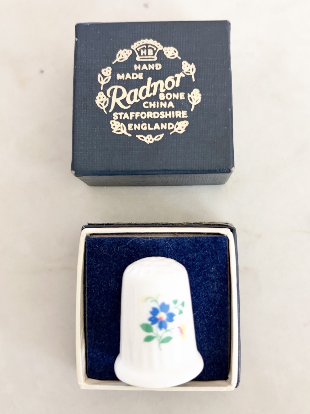 Radnor Bone China White Floral Thimble